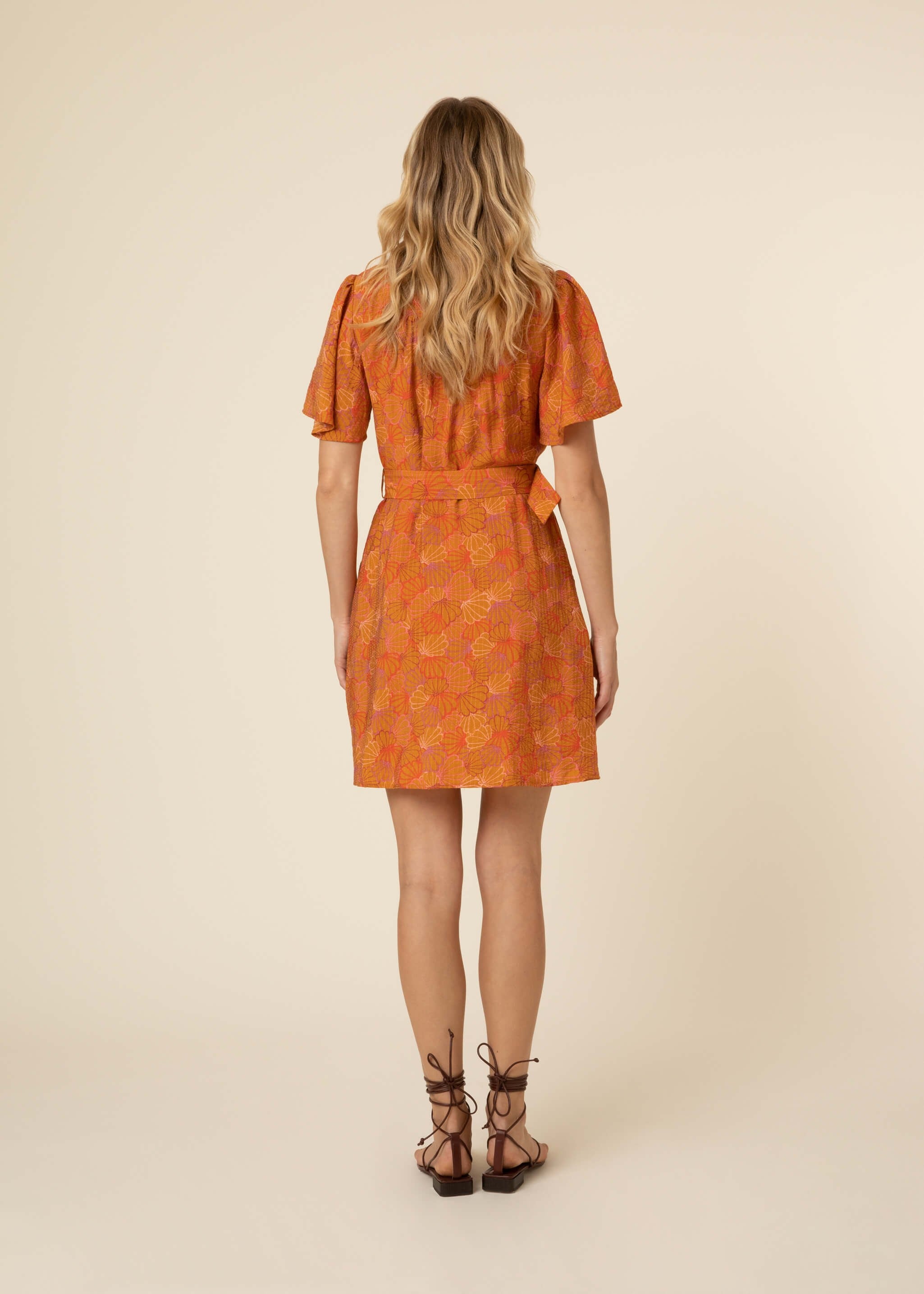 The Oria Woven Belted Dress by FRNCH