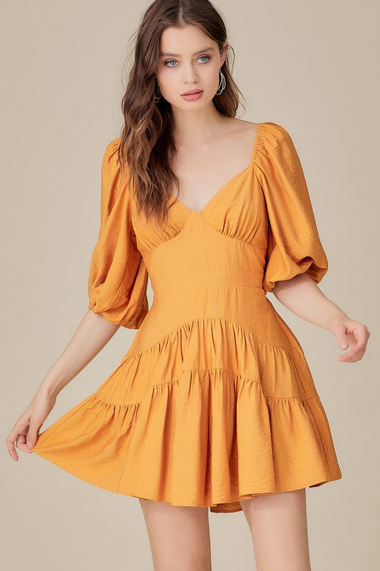 The Lauren Tiered Ruffle Mini  Dress