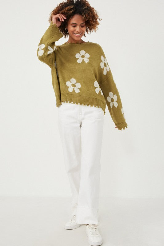 The Distressed Daisy Sweater – Thread + Seed