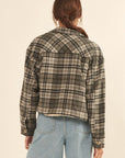The Mossy Fleece-lined Cropped Shacket