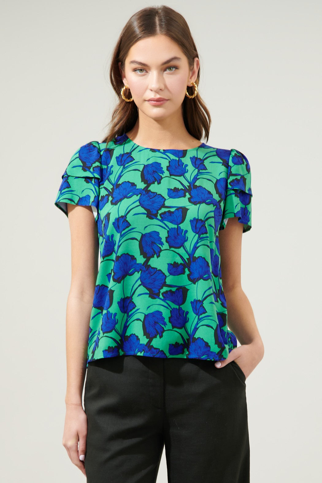 The Lilith Flutter Sleeve Top