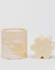 The Cream Daisy Pillar Candle by Ginger June Candle Co.