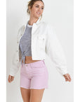 The Corrine Oversized Crop Jacket by Letter to Juliet