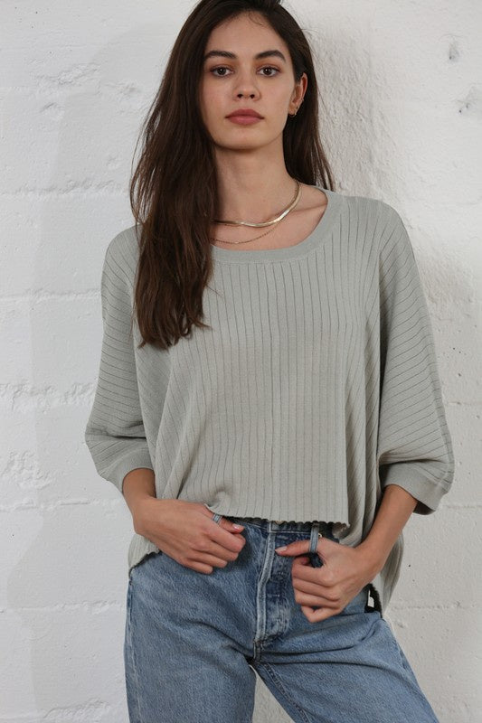 The Off the Grid Knit Boxy Top