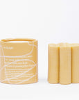 The Ochre Daisy Pillar Candle by Ginger June Candle Co.