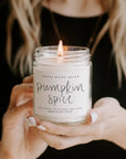 The Pumpkin Spice Soy Candle in Clear Jar by Sweet Water Decor