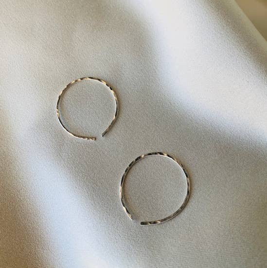 The Matriarch Mini Hammered Hoops by Points Jewelry