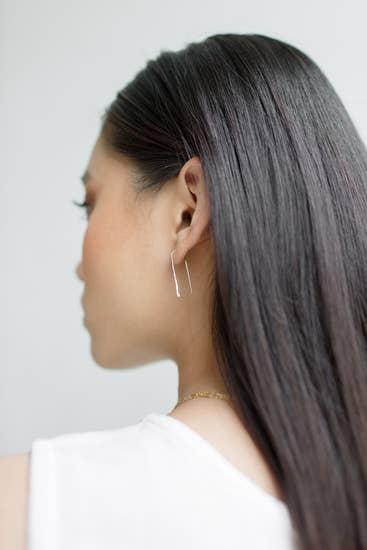 Hairpin Threader Earrings by Token Jewelry