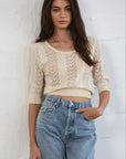 The Minka Jacquard Knit Crop Top