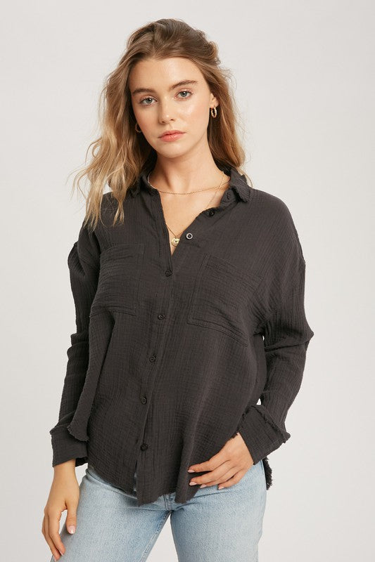 The Hannah Gauze Buttondown Shirt