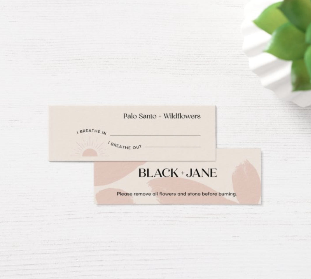 The Palo Santo + White Selenite Bundle with Tag by Black + Jane