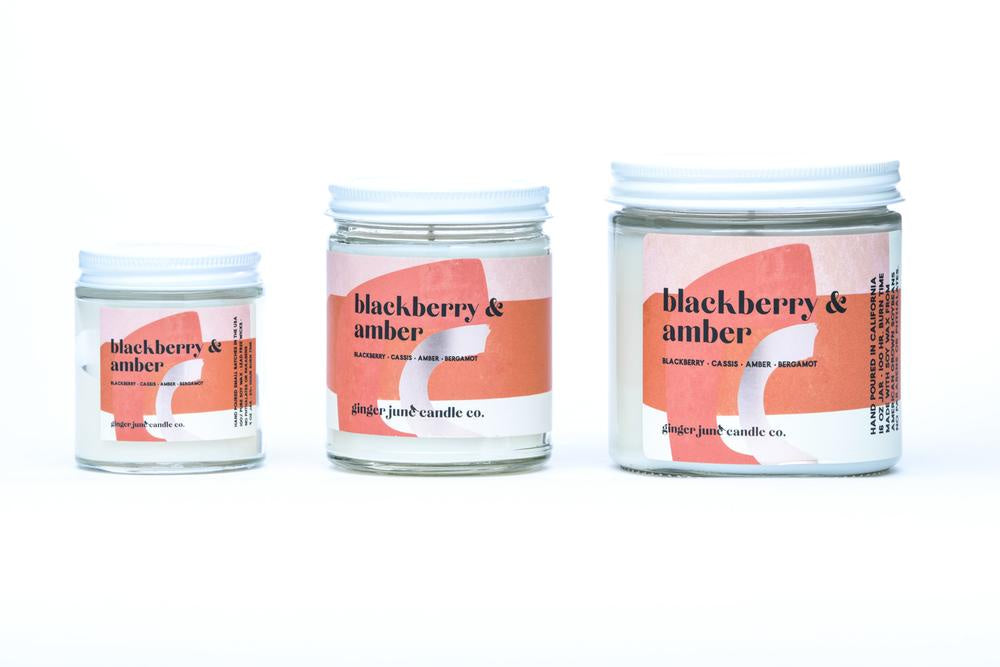 Blackberry Amber Terra Candle by Ginger June Candle Co.