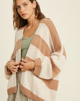 The Polly Striped Open Cardigan