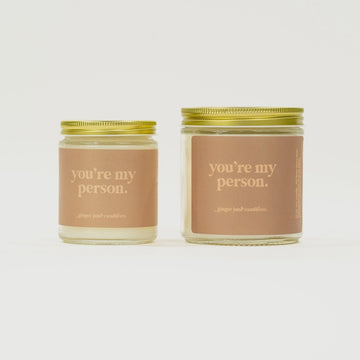 The You're My Person Soy Glass Candle by Ginger June Candle Co.