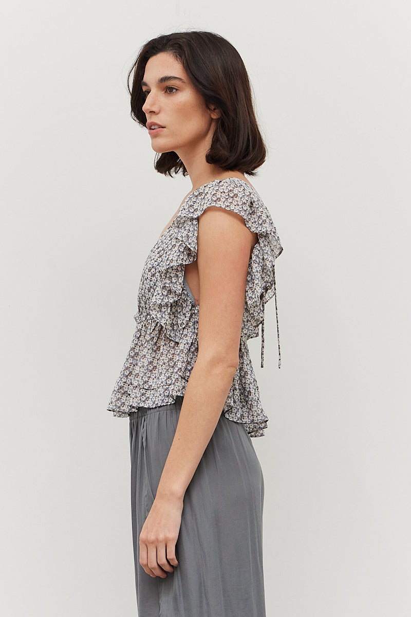 The Harmony Floral Ruffle Blouse