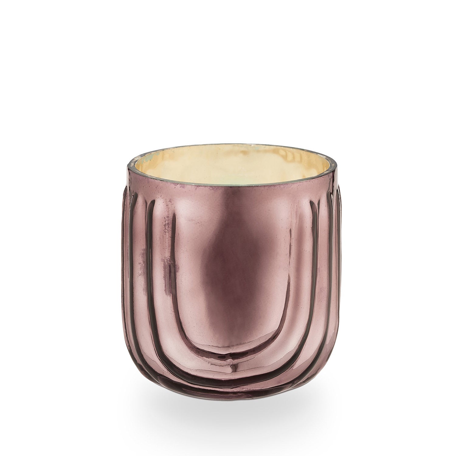 The Pink Pine Pressed Glass Candle