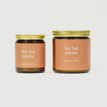 The Hey Hot Momma Soy Amber Candle by Ginger June Candle Co.