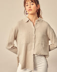 The Hannah Gauze Buttondown Shirt