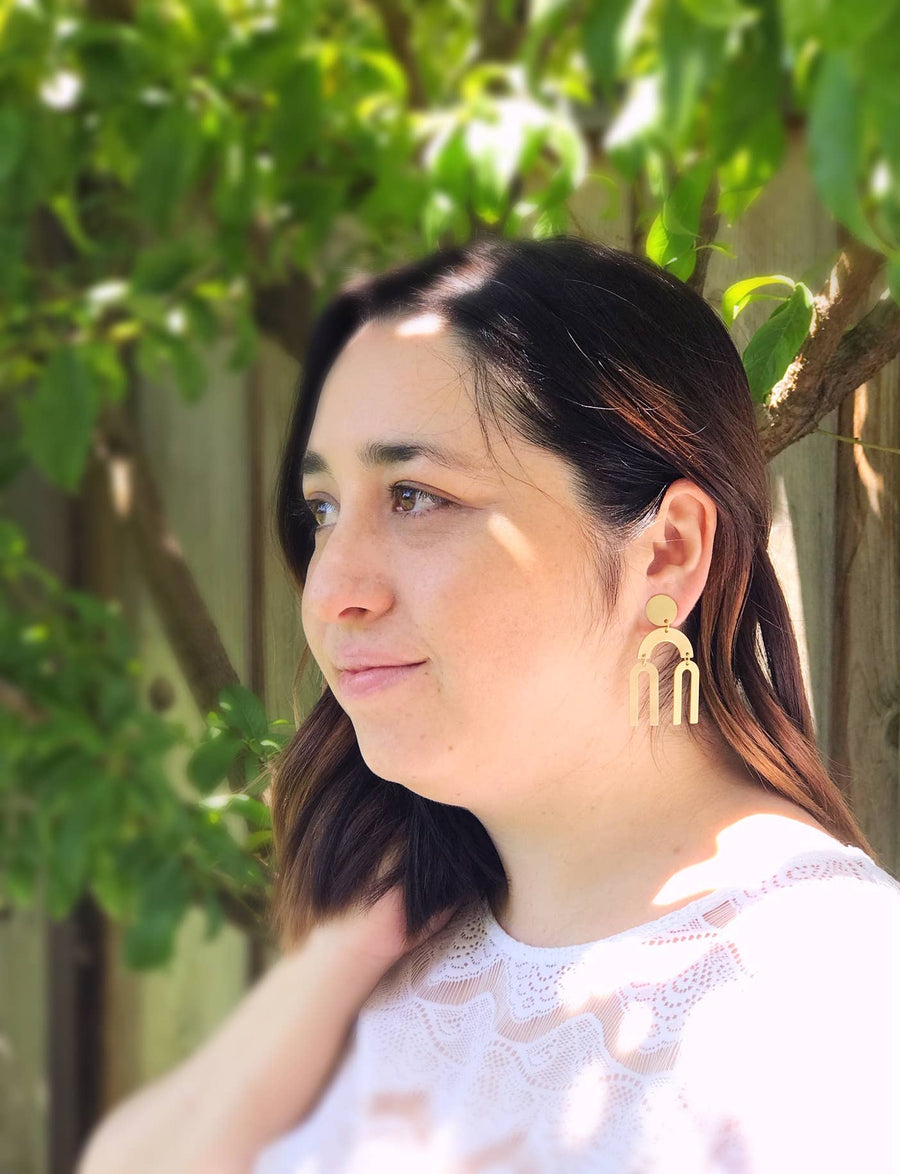 The Double Rainbow Earrings by Pearl and Ivy Studio