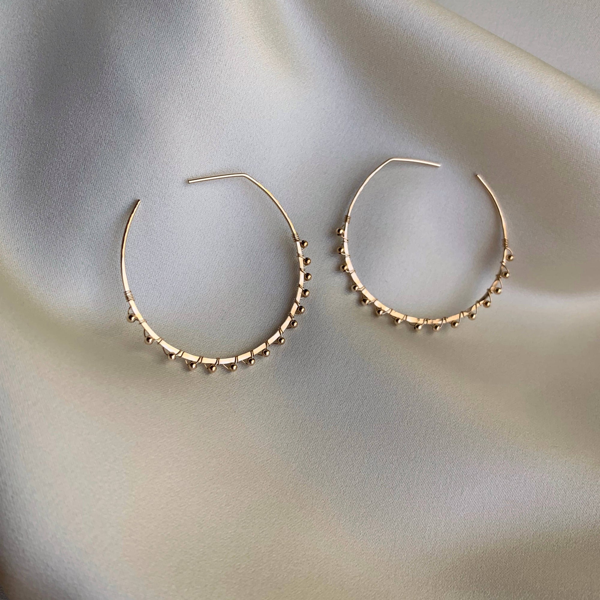 The Caviar Hoops by Points Jewelry