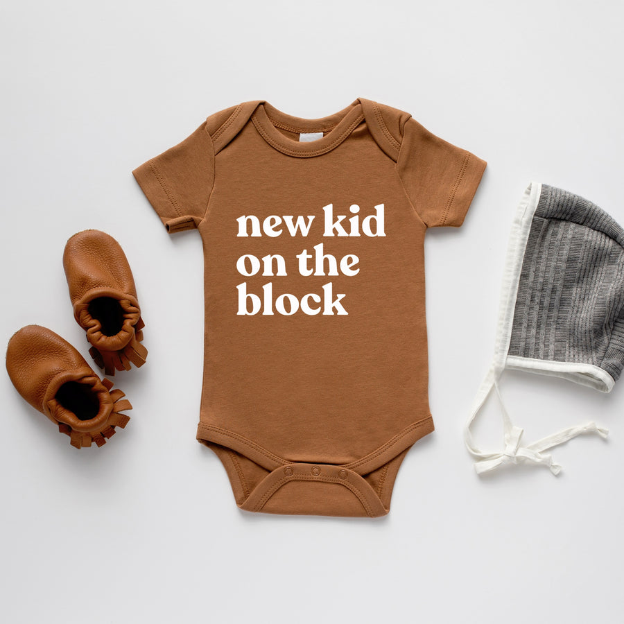New Kid on the Block Onesie by Gladfolk