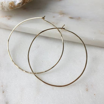 The Organic Hoop Earrings by Token Jewelry