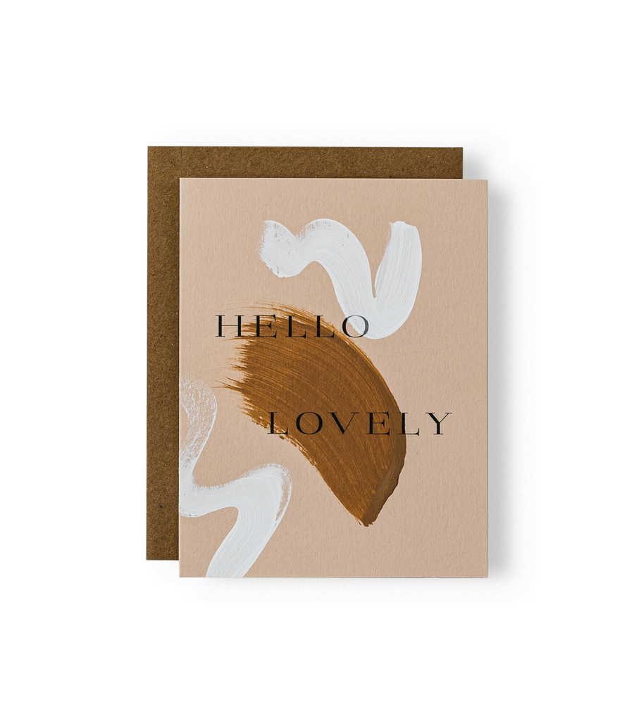 Hello Lovely Card by Tortoise Designs