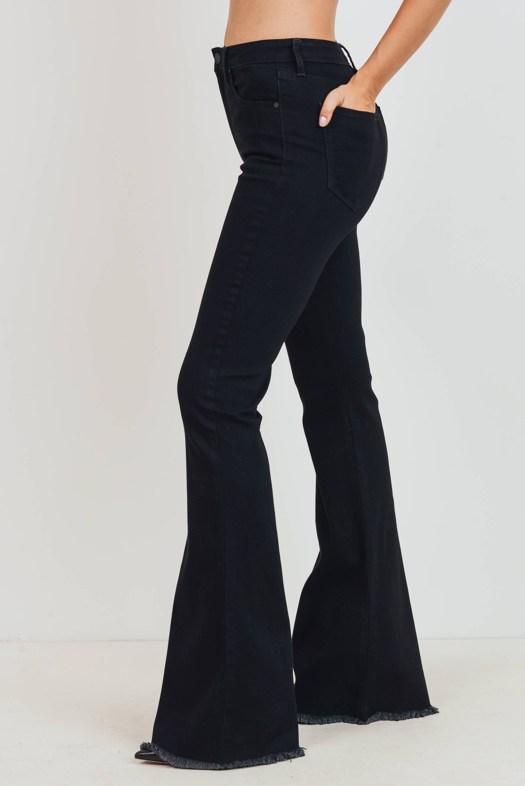 The Classic High Rise Bell Bottom Jeans By Just Black Denim