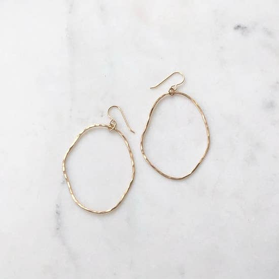 Organic Form Hoops by Token Jewelry