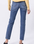 The Stacie Super High Rise Mom Jean - Worker Blue