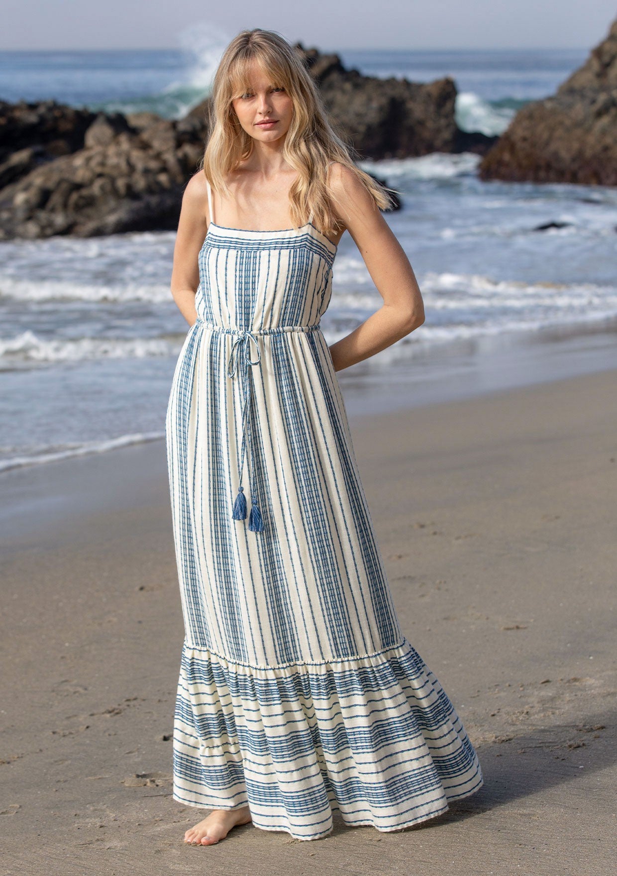 The Savannah Striped Maxi Dress
