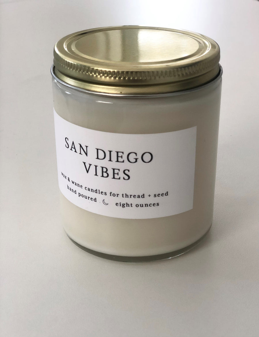 San Diego Vibes Candle by Wax + Wane x Thread + Seed