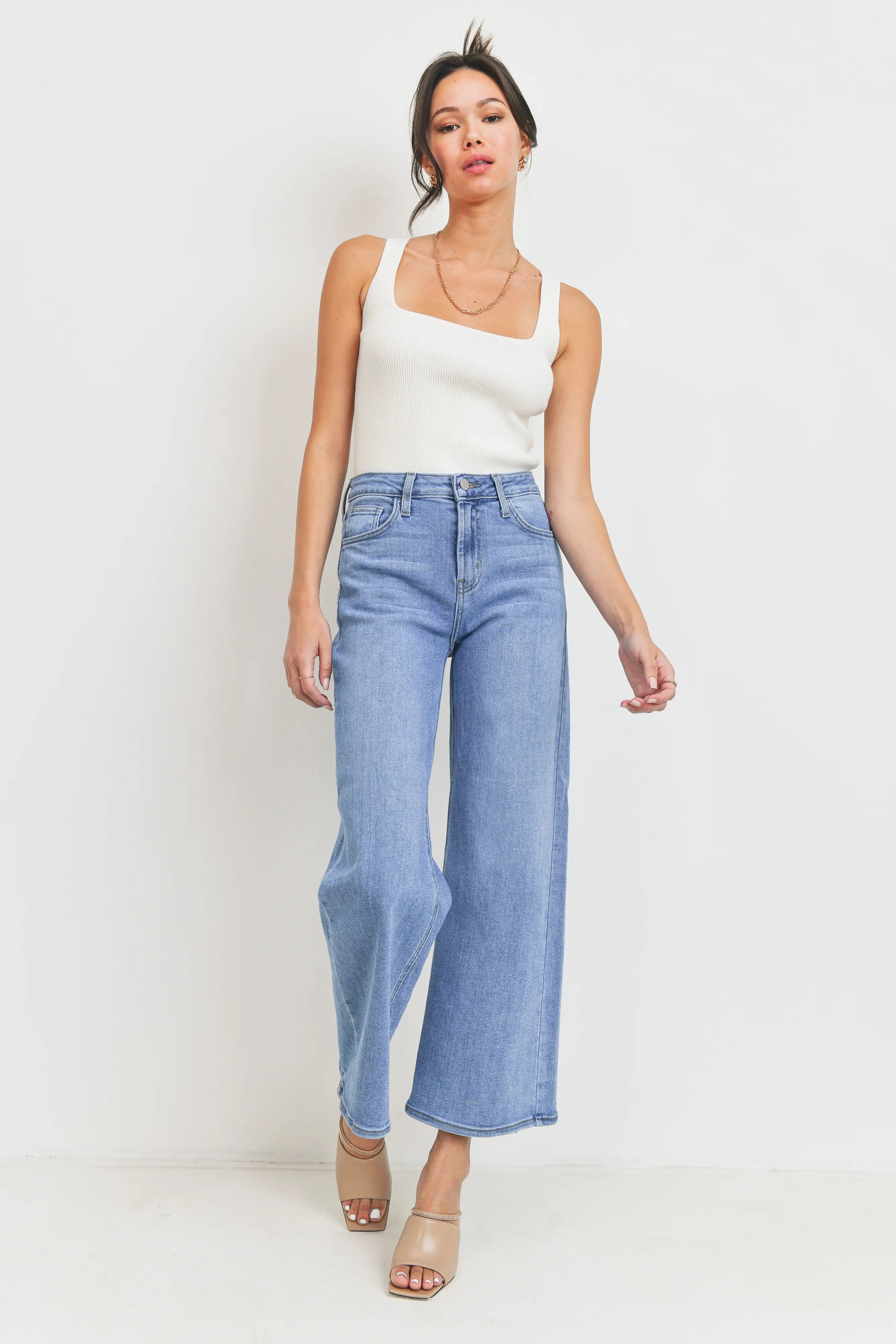 The Classic Wide Leg Jeans by Just Black Denim