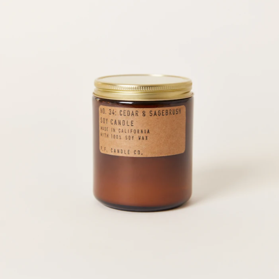 Cedar &amp; Sagebrush Soy Candle by P.F. Candle Co.