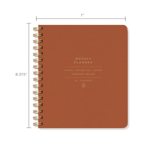 The Cognac Non-Dated Weekly Planner