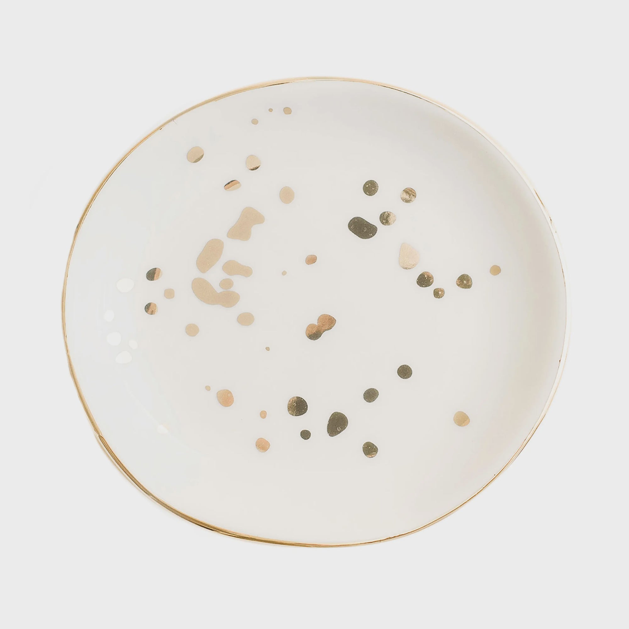 The White Gold Speckled Jewelry Dish by Sweet Water Decor