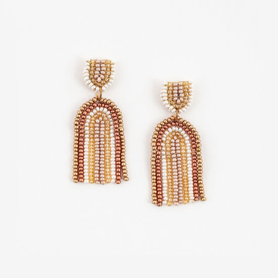 The Double Rainbow Beaded Earrings by Altiplano