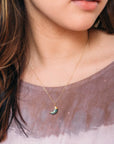 The Tiny Moon Bezel Necklace