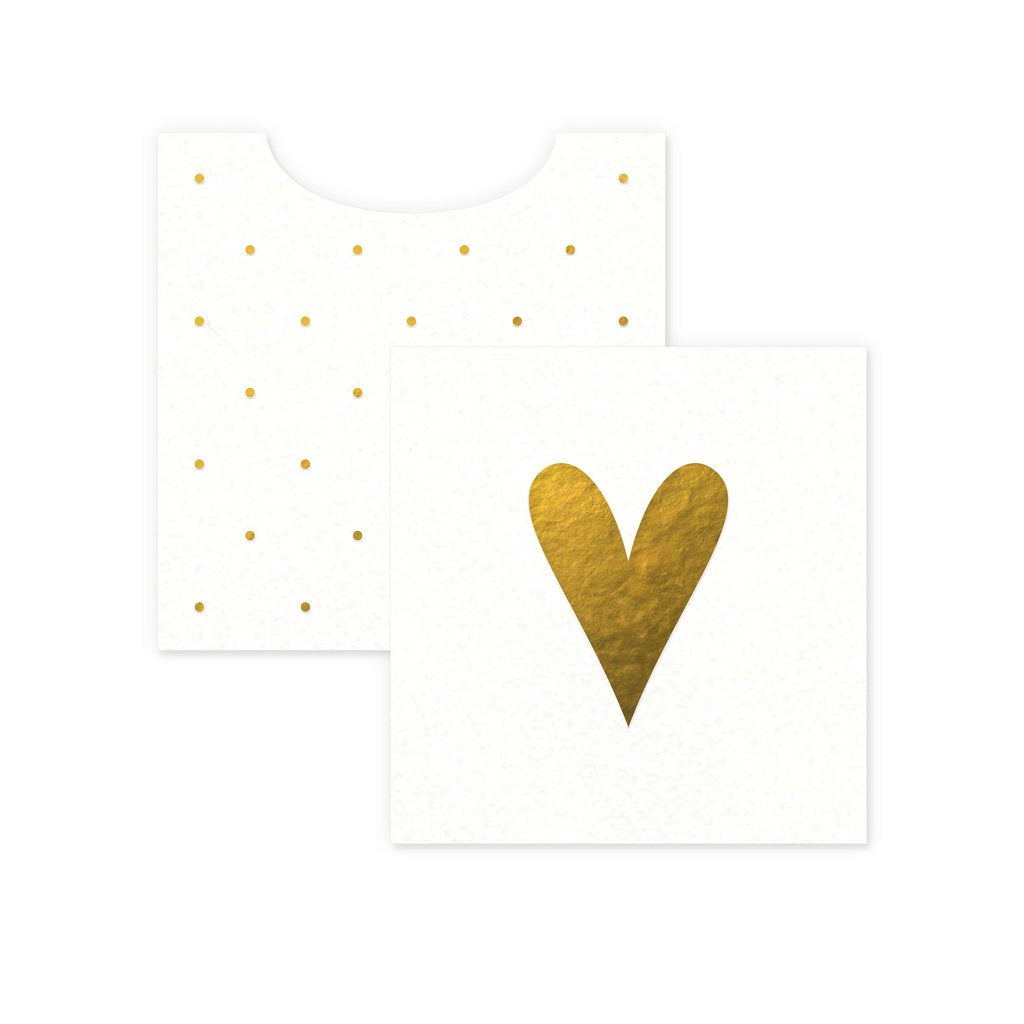 Gold Heart Mini Card by Smitten on Paper