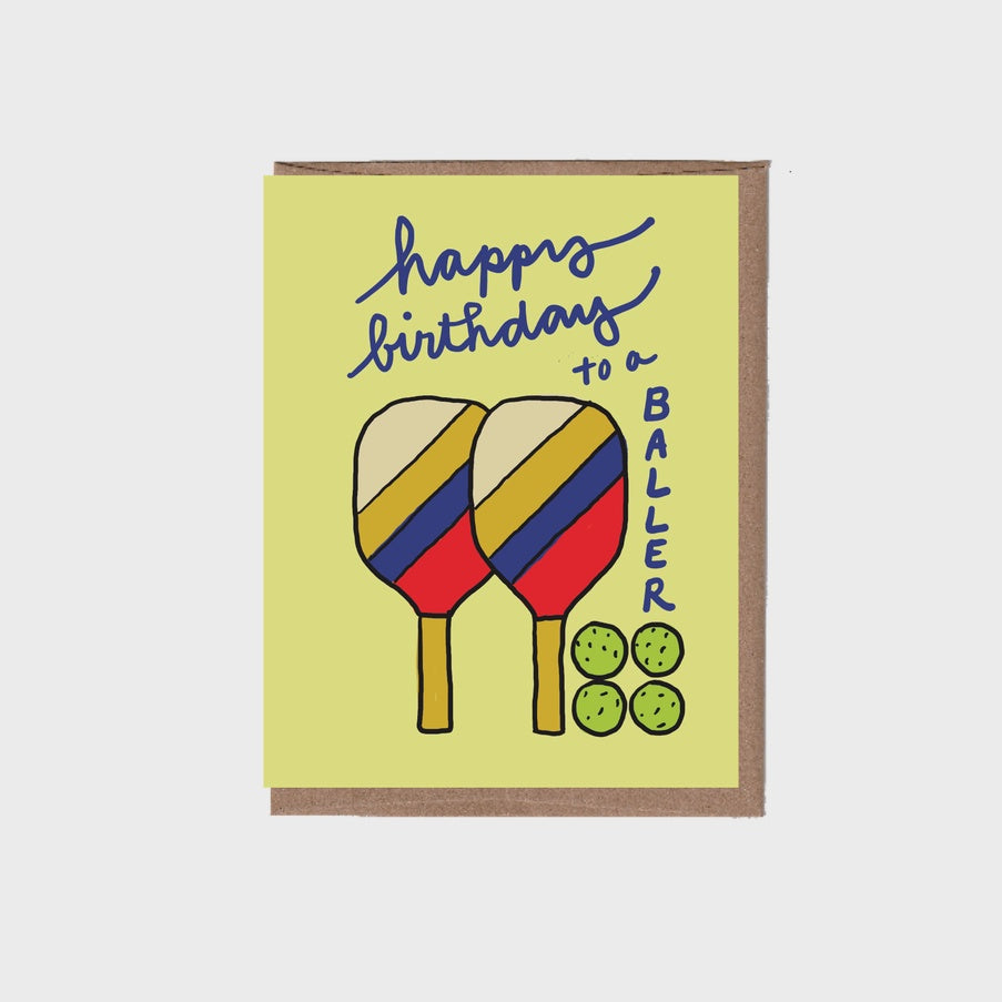 The Pickleball Birthday Card