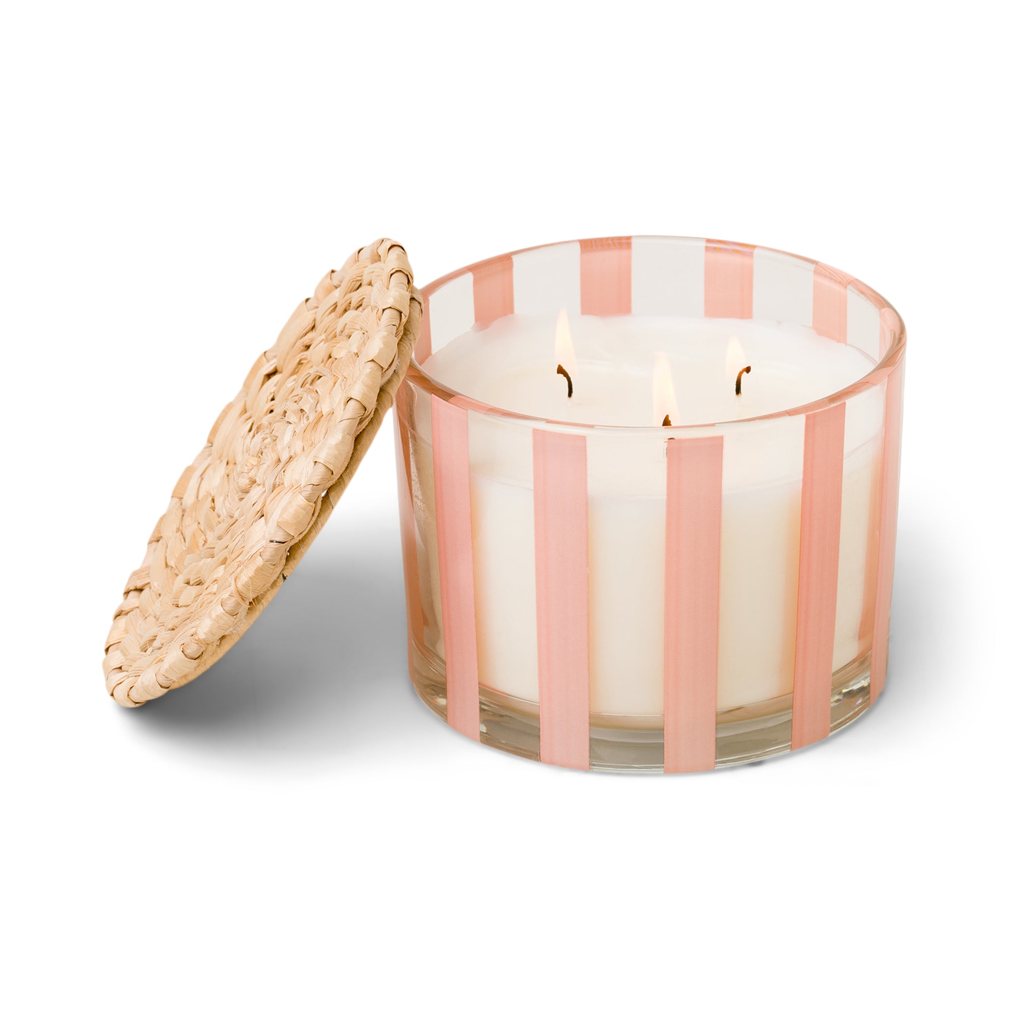 The Fresco Striped Glass Candle