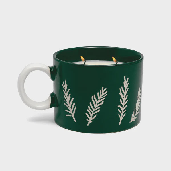 The Cypress + Fir Ceramic Mug Candle