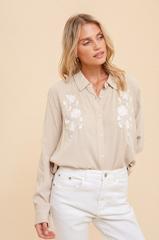 The Cara Embroidered Floral Top