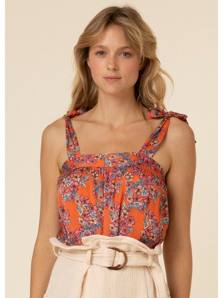 The Vera Printed Woven Top by FRNCH