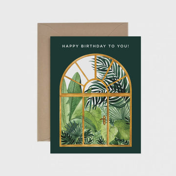 The Glasshouse Happy Birthday Greeting Card by Paper Anchor Co