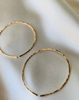 The Matriarch Large Hammered Hoops by Points Jewelry