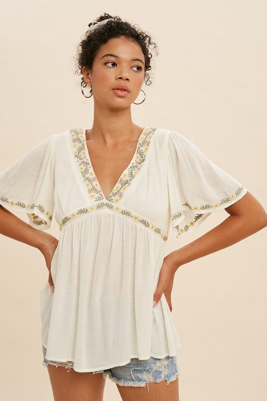 The Grace Embroidered Top