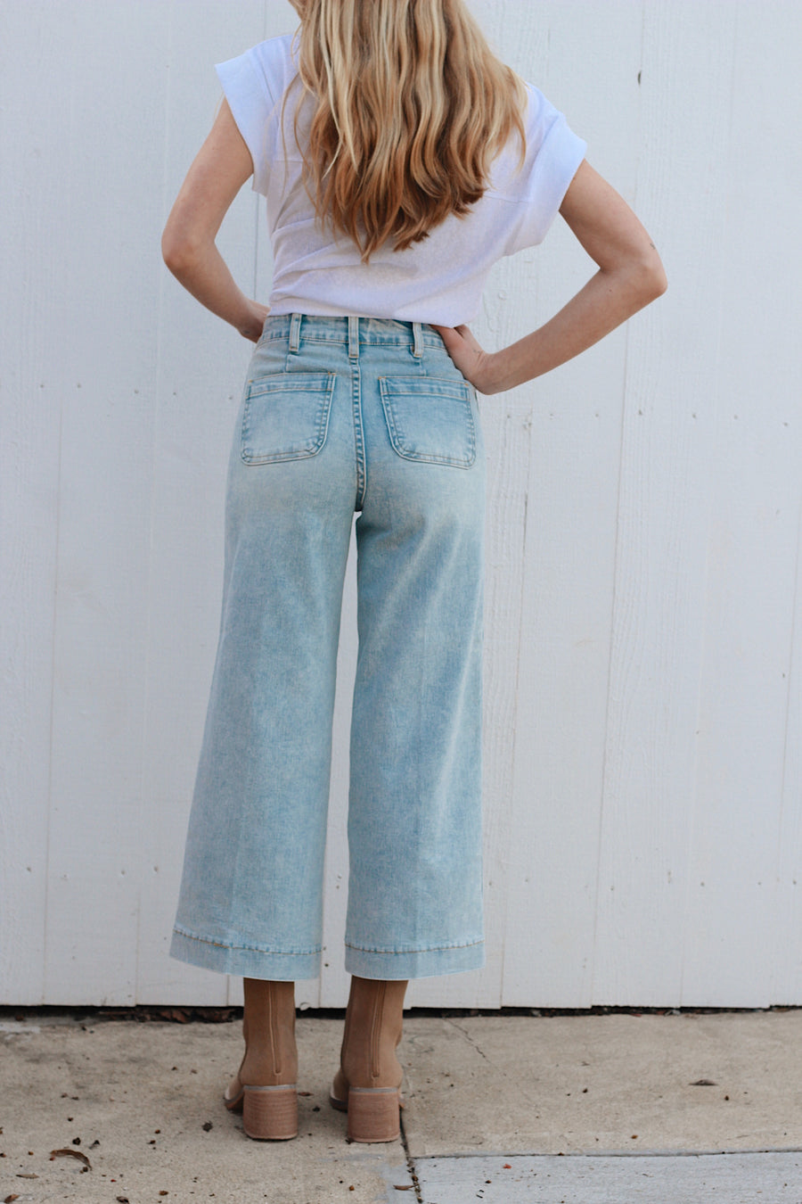 Oat NY Wide Leg Cropped Sailor Jeans