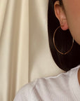 The Matriarch Large Hammered Hoops by Points Jewelry