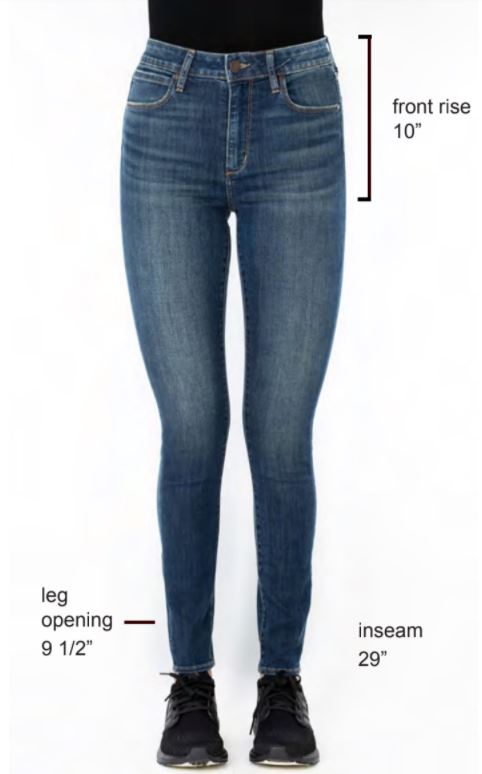 The Hilary High Rise Skinny Jeans by Articles of Society - Pure Blue